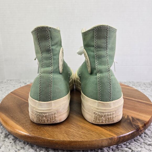 Converse CTAS All Star Lift Hi Platform By You Green Canvas Y2K Sneaker Womens 8 - Picture 2 of 13